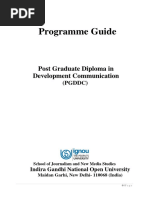 IGNOU Programme Guide For PGDDC