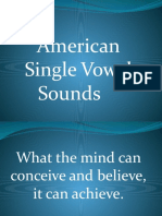 American Single Vowel Sounds