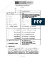 Riesgos en Salud Mental