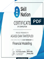 AGASSI DAN TANTEPUDI - Financial Modelling Workshop