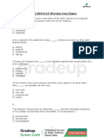 NDA II 2019 GAT (Previous Year Paper) : WWW - Gradeup.co