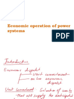 Economic Operation of Power System