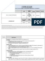 Course Outline: Accounting Department Faculty of Economics and Business, Brawijaya University