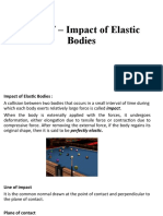 Unit IV - Impact of Elastic Bodies