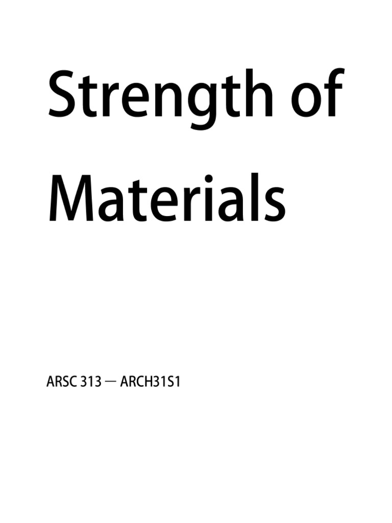 Strength of Materials Reviewer PDF Deformation (Engineering) Beam