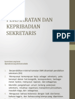 Syarat Dan Kepribadian Sekretaris