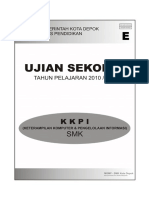 Soal US KKPI, Paket E