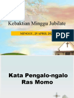 Minggu Jubilate 25 April 2021