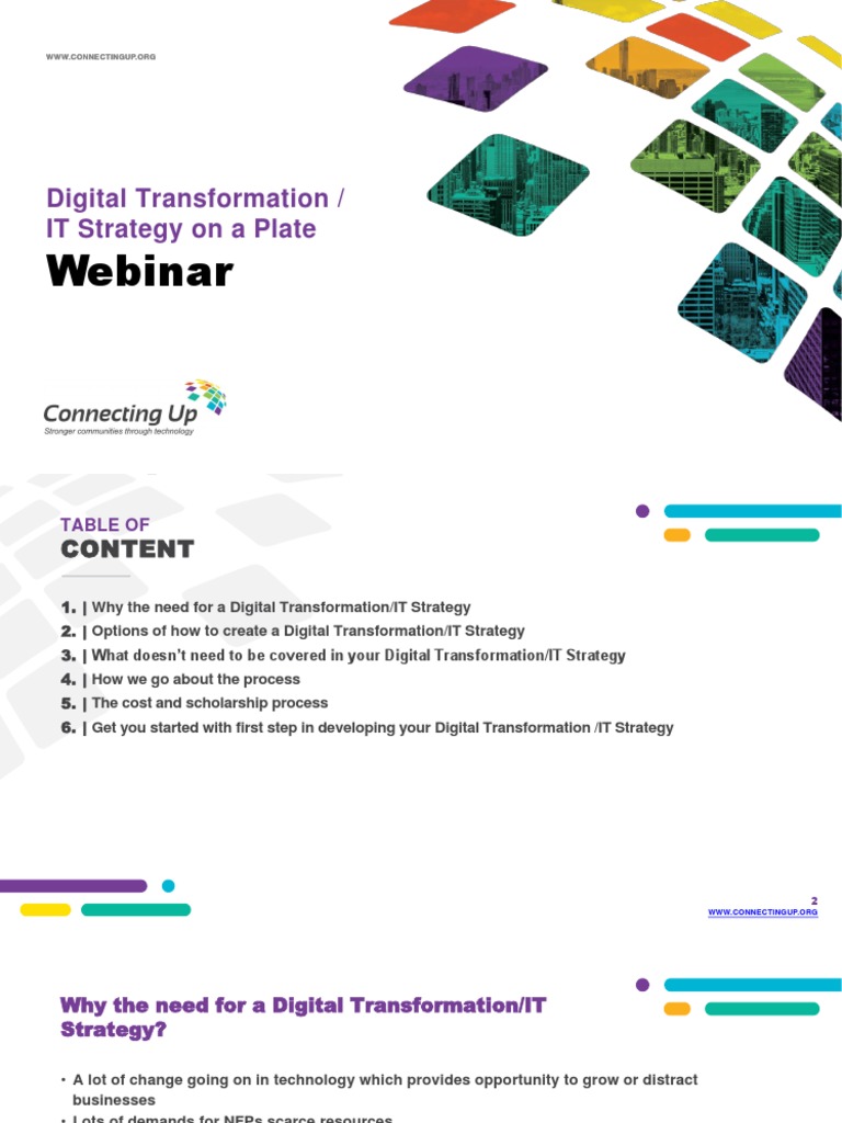 1811 Digital Transformation - IT Strategy On A Plate Webinar | PDF ...