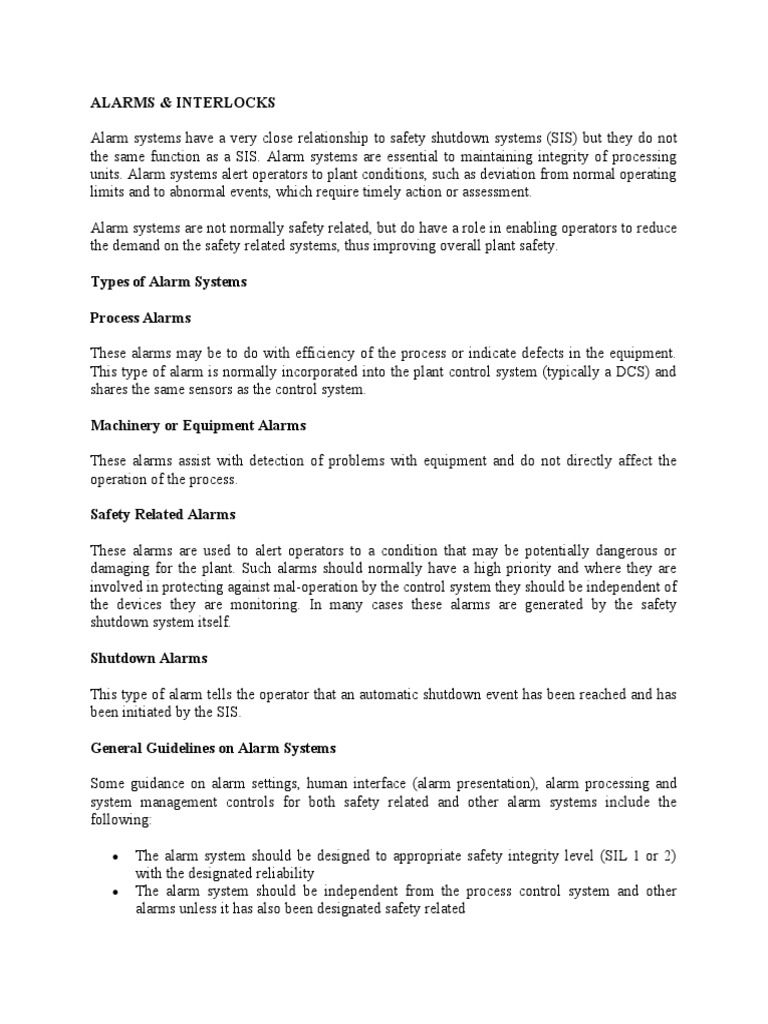 Alarm and Control System | PDF | Electrical Engineering