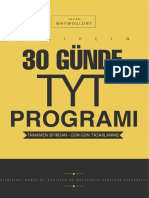 30 Gunde TYT Parcalama Program 2022