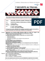 Sante Et Securite Au Travail: Mercredi 18 Février Et Jeudi 19 Février 2015