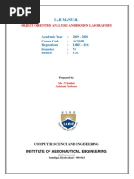 Lab Manual: Object Oriented Analysis and Design Laboratory