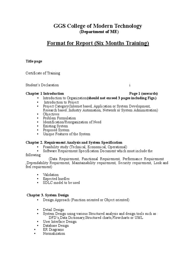 Six Months Industrial Training Report | PDF | Information Technology ...