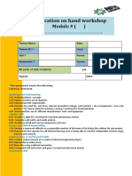 Fabrication On Hand Workshop: Module #
