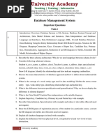 Database Management System: Important Questions Unit-1