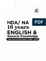Disha NDA NA 16 Years English & General Knowledge Solved Papers (2006-2021)