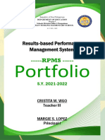 Results-based Performance Management System Portfolio S.Y. 2021-2022