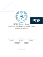 MA202 Project Report Automatic Car Braking System Using Numerical Methods