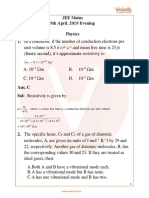 JEE Main 2019 Question Paper With Solutions (9th April - Evening)