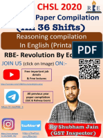 (All 36 Shifts) : Reasoning Compilation in English (Printable)