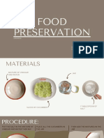 Food Preservation: E RA L Bio LO
