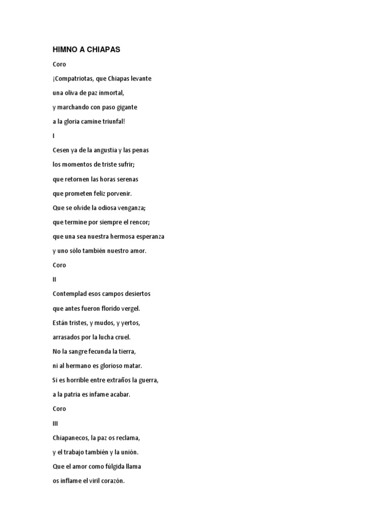 Himno A Chiapas PDF