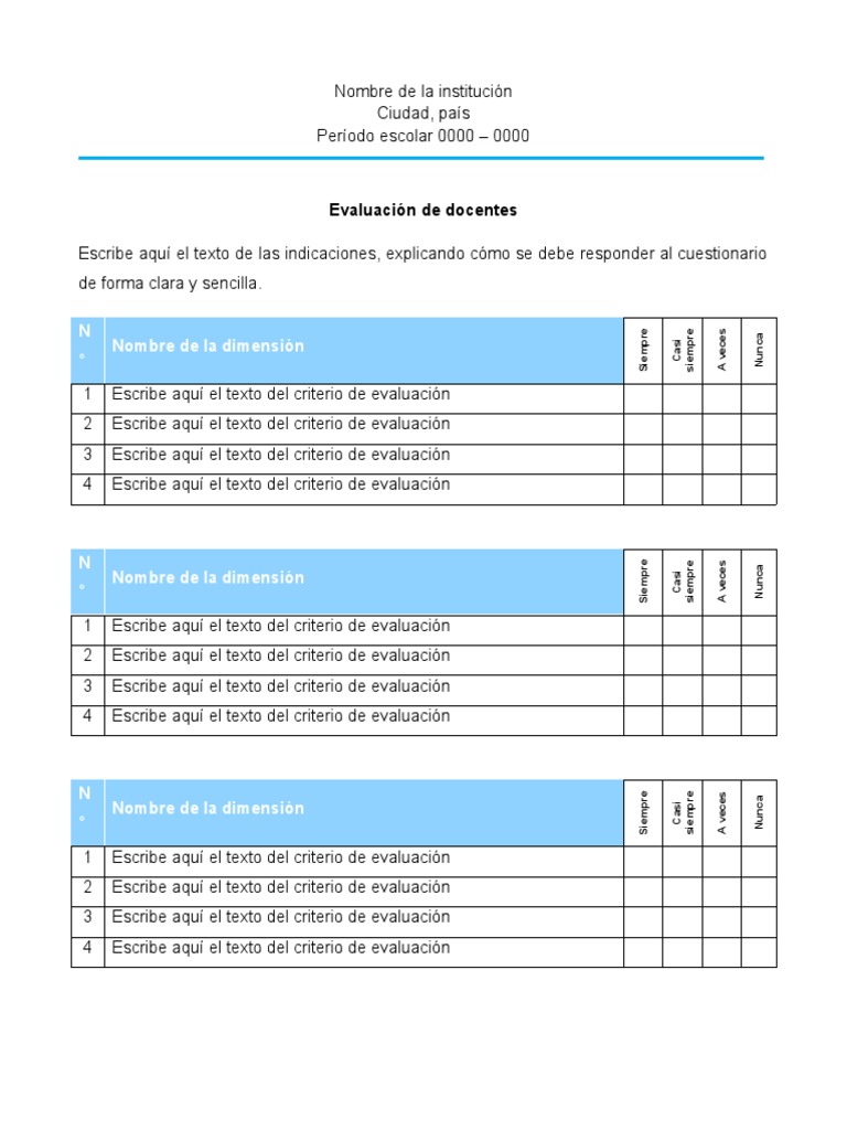 Formato de Evaluacion Docentes | PDF | Evaluación | Análisis