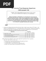 AP Calc Free Response 1969-Present