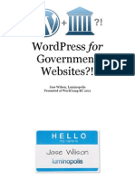 Wordpress for Government Websites