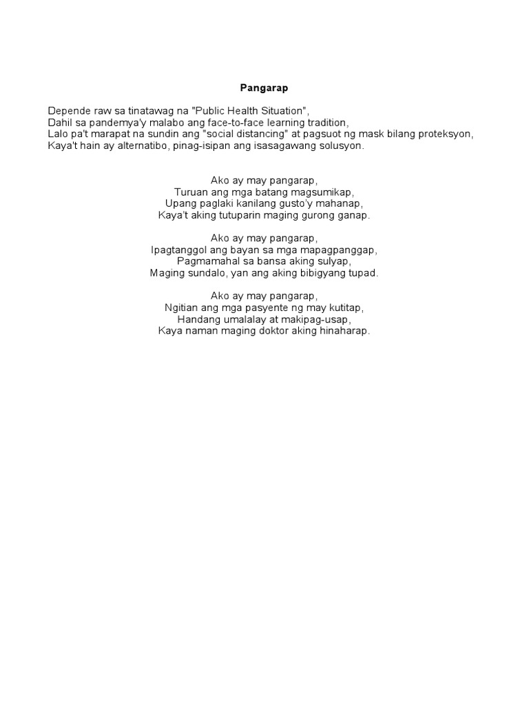 PANGARAP | PDF