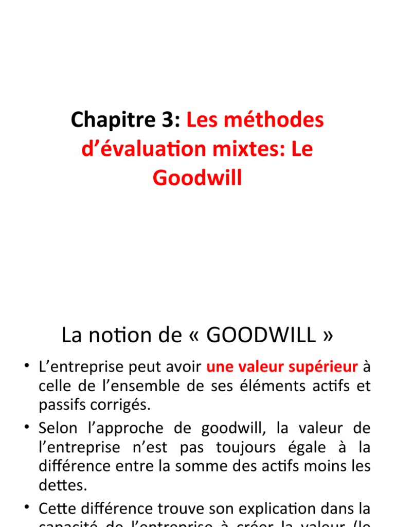 Méthode Du Goodwill – Méthode Du Goodwill Calcul – NOSGB
