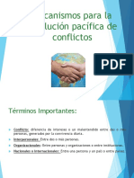 Mecanismos para La Resolución Pacífica de Conflictos 2019