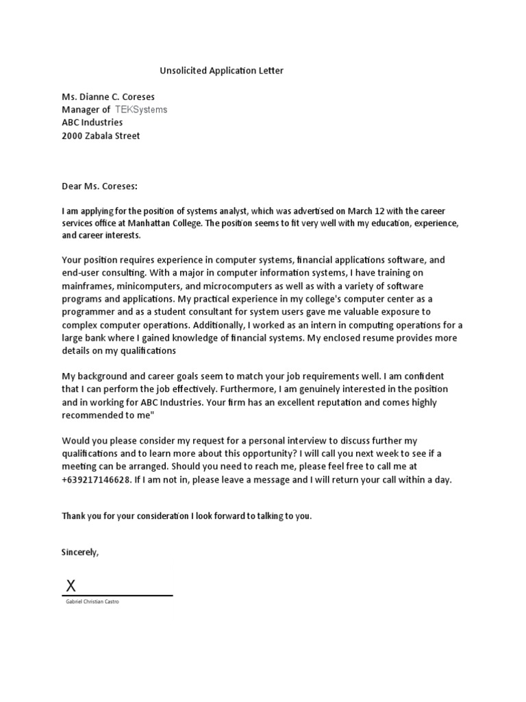 2 Types Of Application Letter Solicited And Unsolicited – RIKCXQ