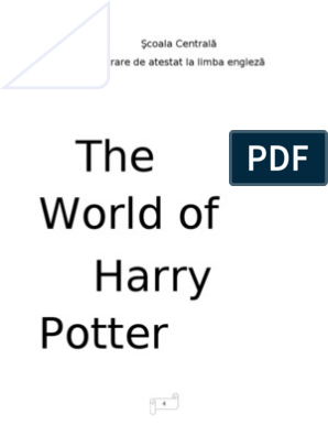 Harry Potter's world - 12th grade english paper | Harry Potter | J. K.  Rowling