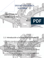 Unidad 1 Principales Procesos de Manufactura Del Ecuador PDF