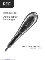 Brookstone Active Sport Massager Owners Manual EN