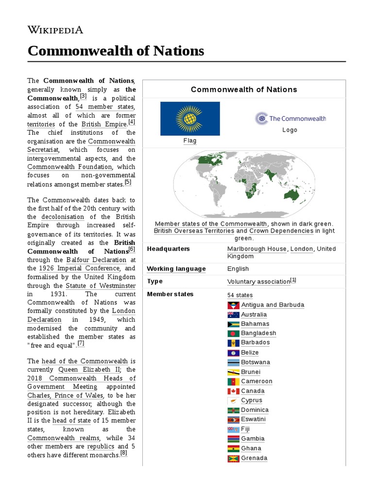 Commonwealth of Nations | PDF | Commonwealth Of Nations | British Empire