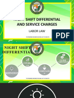 Night Shift Differential and Service Charges
