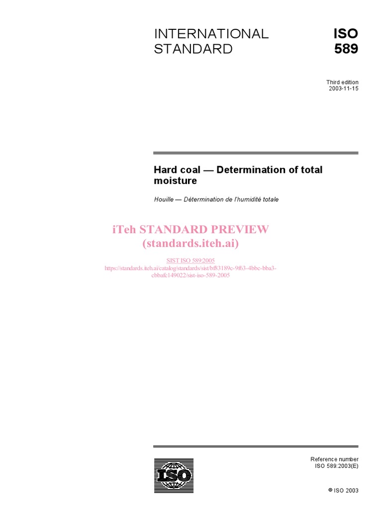 Iso 589 2003 | PDF | International Organization For Standardization ...