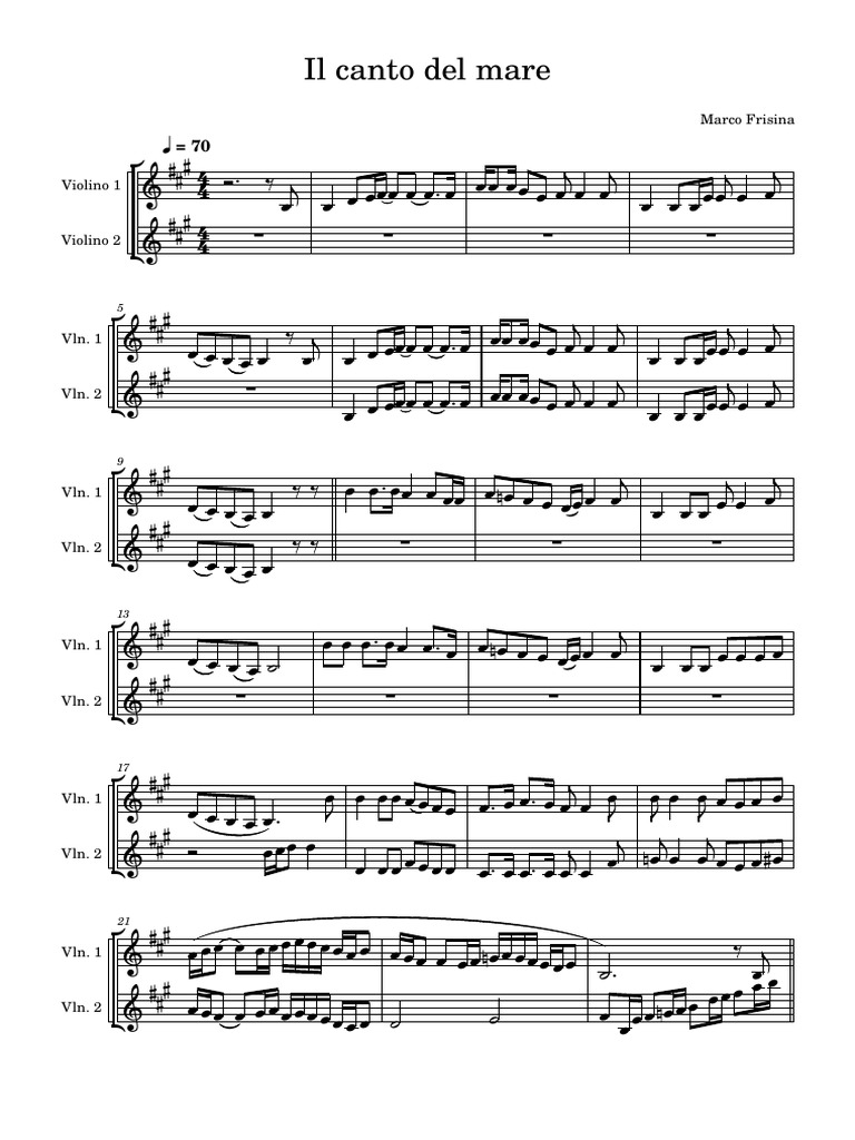 Il Canto Del Mare Marco Frisina PDF