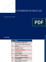 Complex Numbers in Matlab