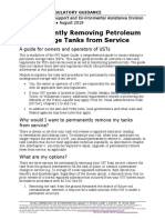 Permanently Removing Petroleum Storage Tanks From Service: A Guide For Owners and Operators of Usts