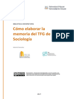 Como elaborar el TFG de Sociologia