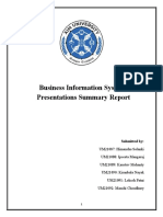 Business Information Systems Presentations Summary Report