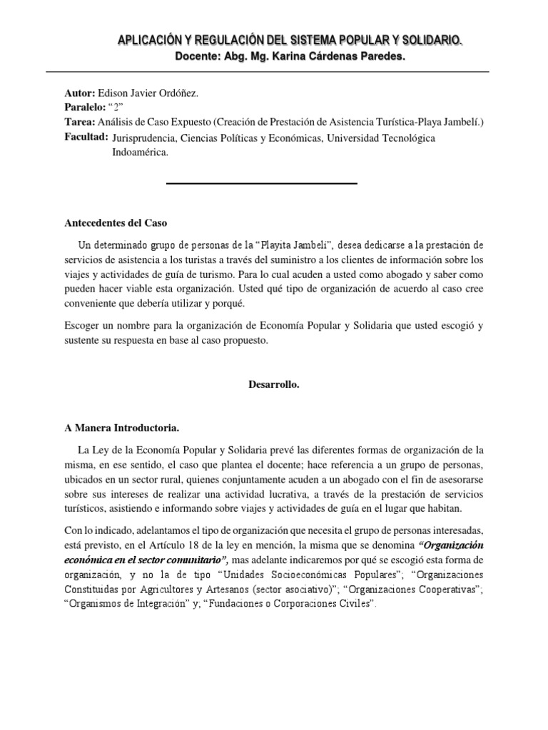 Aplicación y Regulación Del Sistema Popular y Solidario. | PDF