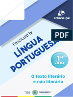 Fascículo - 4 - 1º - Ano - Língua - Portuguesa - (O Texto Literário e o Texto Não Literário)