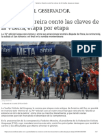 Federico Moreira Contó Las Claves de La Vuelta, Etapa Por Etapa