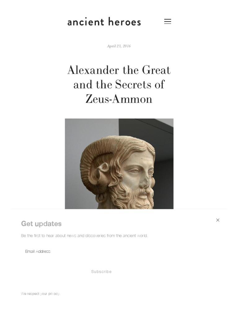 Alexander The Great and The Secrets of ZeusAmmon Ancient Heroes