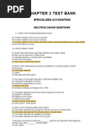 Chapter 2 Test Bank: Specialized Accounting